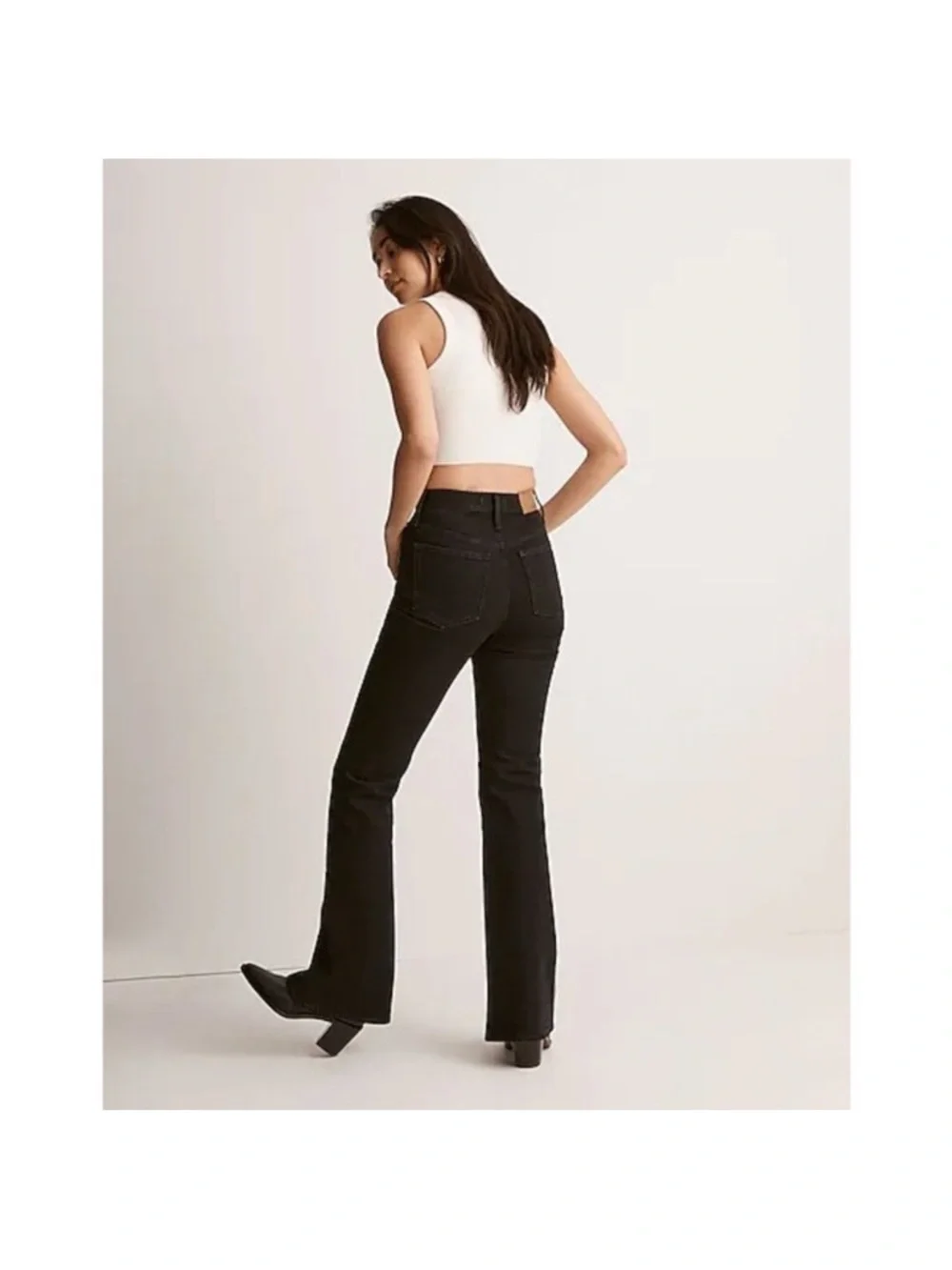 Madewell Black The Perfect Vintage Flare Jean in Sherborn Wash Size 32 Like New